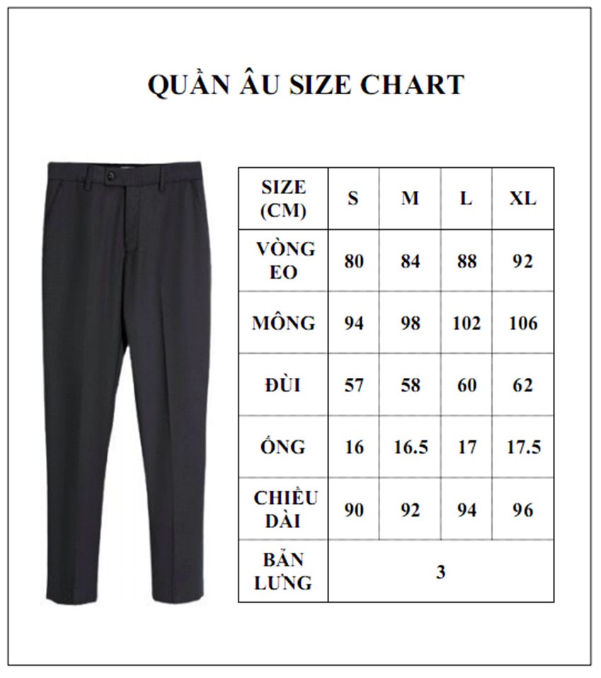 QUẦN TÂY XANH NHẠT LƯNG BASIC - ĐAI KIỂU