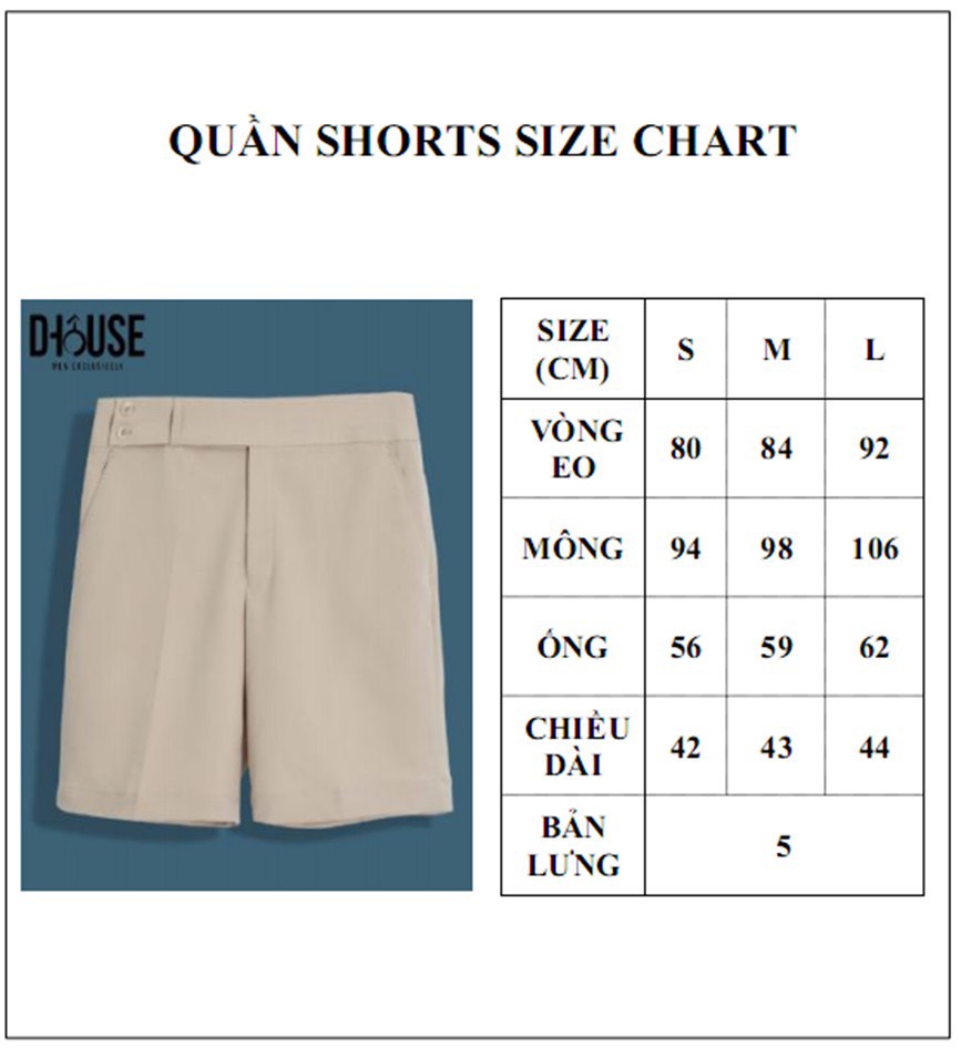 QUẦN SHORTS KEM  - CẠP CAO - QS61