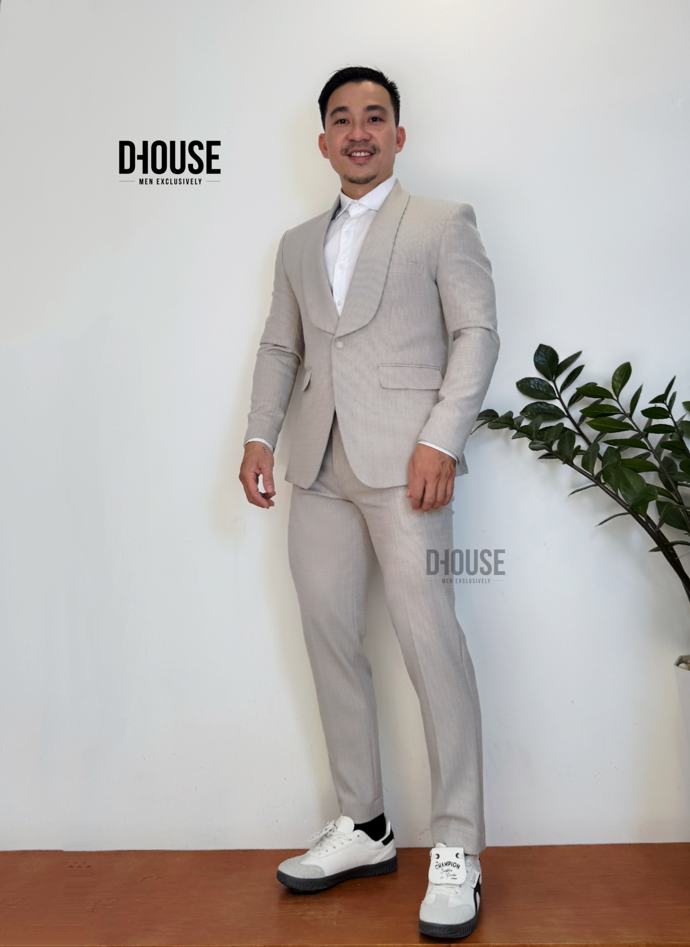 ÁO VEST CARO MỜ TONE MÀU KEM