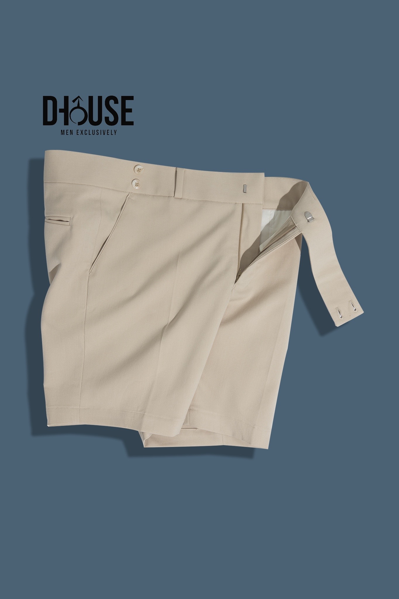 QUẦN SHORTS KEM  - CẠP CAO - QS61