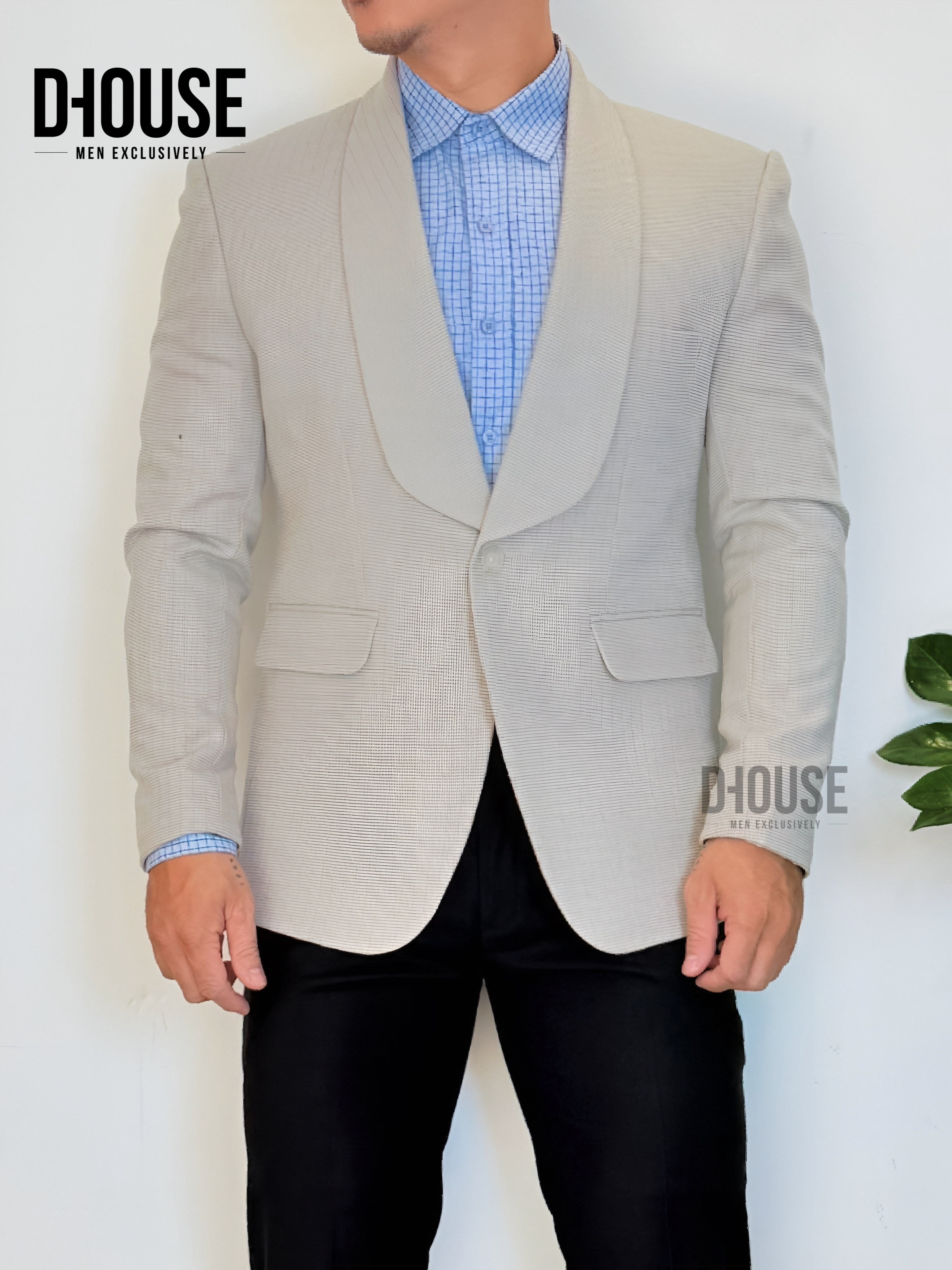ÁO VEST CARO MỜ TONE MÀU KEM